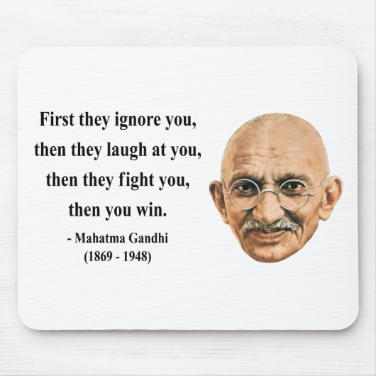 Gandhi Zitat 5b Mousepad (Vorne)
