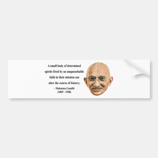 Gandhi Zitat 6b Autoaufkleber (Vorne)