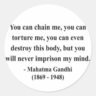 Gandhi Zitat 7a Runder Aufkleber