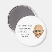 Gandhi Zitat 8b Magnet (Vorderseite/Rückseite)