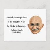 Gandhi Zitat 8b Postkarte (Vorderseite)
