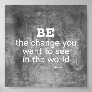 Gandhi Zitat Ändern motivierend Poster
