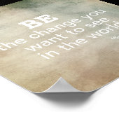 Gandhi Zitat Ändern motivierend Poster (Ecke)