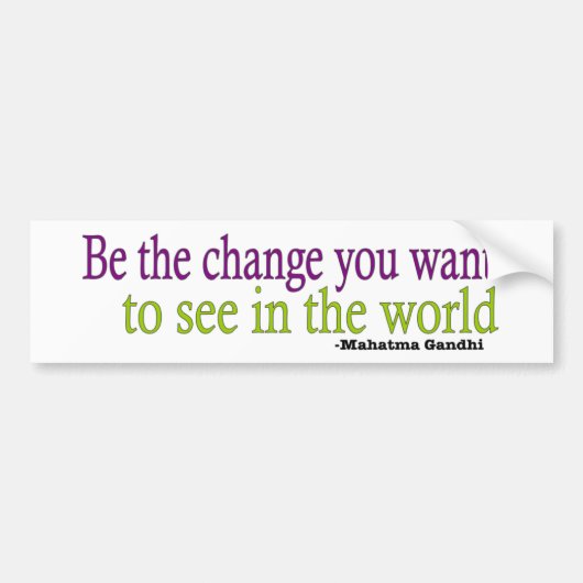 Gandhi Zitat Autoaufkleber (Vorne)