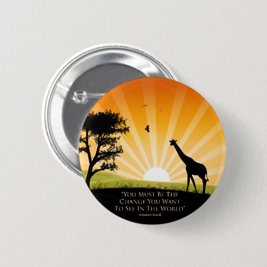 Gandhi Zitat Button (Vorne & Hinten)