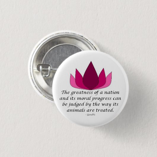 Gandhi Zitat Button (Vorne & Hinten)