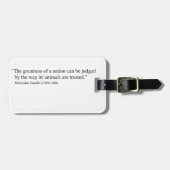 Gandhi Zitat Gepäckanhänger (Vorderseite horizontal)