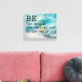 Gandhi Zitat gepackte Leinwand Kunst Die Veränderu (Insitu (Wohnzimmer))