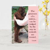 Gandhi Zitat Größe einer Nation Karte (Gelbe Blume)