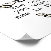 Gandhi-Zitat ist die Veränderung der Schmetterling Poster (Ecke)