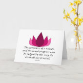 Gandhi Zitat Karte (Gelbe Blume)