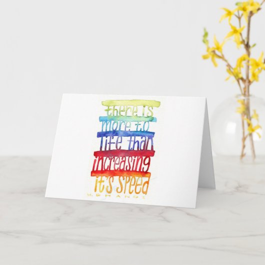 Gandhi Zitat Karte (Gelbe Blume)