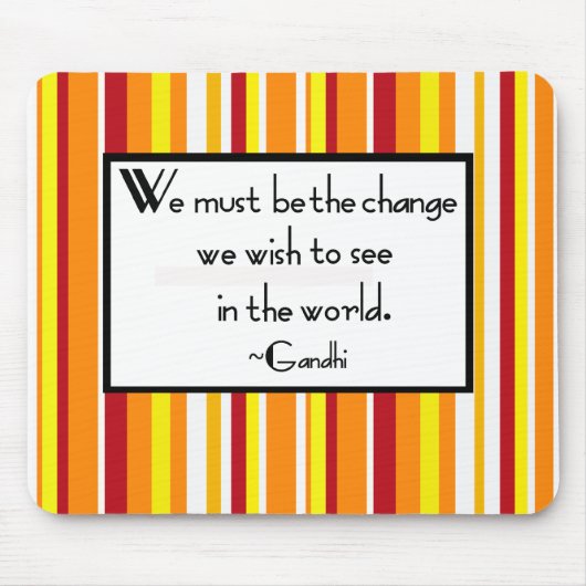 Gandhi Zitat-Maus Mousepad (Vorne)