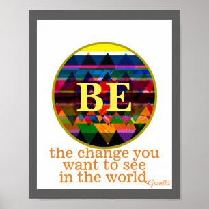 Gandhi Zitat motivierend Poster ist die Veränderun