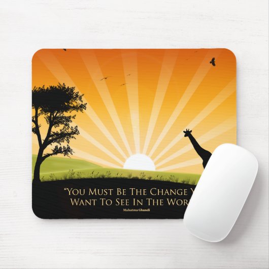 Gandhi Zitat Mousepad (Mit Mouse)