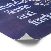 Gandhi Zitat Poster blauer Naturkunst motivierend (Ecke)