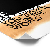 Gandhi Zitat Poster ist die Veränderung des Aquare (Ecke)