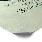 Gandhi Zitat-Poster mit origineller Naturkunst Poster (Ecke)