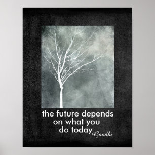 Gandhi Zitat Poster motivierend Textkunst