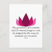 Gandhi Zitat Postkarte (Vorderseite)