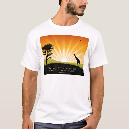 Gandhi Zitat T-Shirt (Vorderseite)