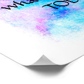 Gandhi zitieren Aquarell türkis und lila Poster (Ecke)