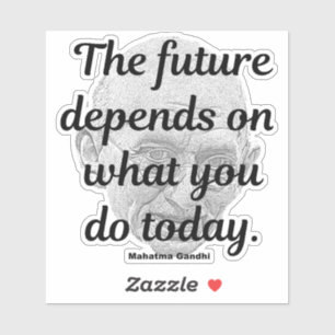 Gandhi zitiert die Zukunft Aufkleber