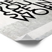 Gandhi zitiert motivierend Poster grau-weiß (Ecke)