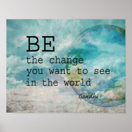 Gandhi zitiert motivierend Poster über die Kunst d