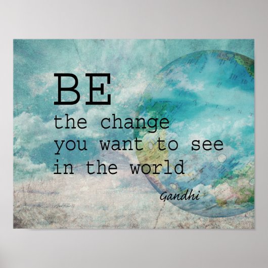 Gandhi zitiert motivierend Poster über die Kunst d (Vorne)