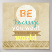 Gandhi zitiert Poster-Typografie inspirierenden Te Poster (Vorne)