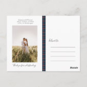 Gandy von Myrton Tartan Kariertes Familienmuster Postkarte (Rückseite)