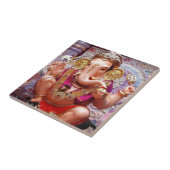 Ganesh (गणेश) - indischer Elefant-Gottheit Fliese (Seite)