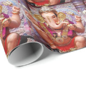 Ganesh (गणेश) - indischer Elefant-Gottheit Geschenkpapier (Rolleneckpunkt)