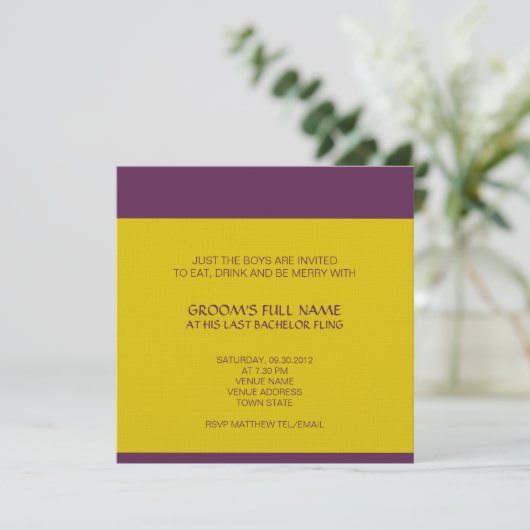 Ganesh Bachelor Party Einladung (Stehend Vorderseite)