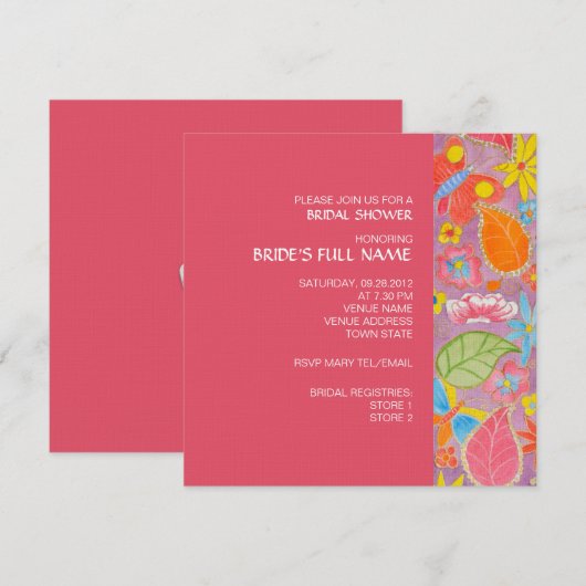 Ganesh Bridal Dusche Einladung (Vorne/Hinten)