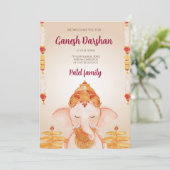 Ganesh Chaturthi card Digital Ganpati lädt ein Einladung (Stehend Vorderseite)