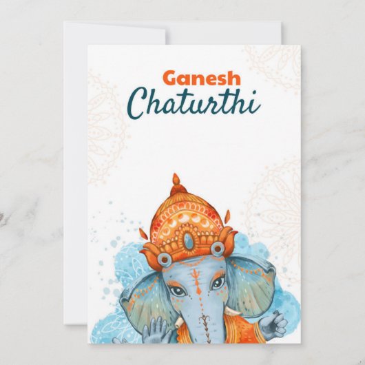 Ganesh Chaturthi Einladung (Rückseite)