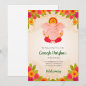 Ganesh Chaturthi Einladungen Ganpati lädt ein (Vorne/Hinten)