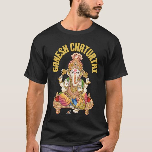 Ganesh Chaturthi Hinduism Elephant God T-Shirt (Vorderseite)