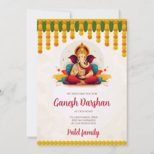 Ganesh Chaturthi lädt zur Ganesh Darshan Karte ein