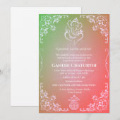 Ganesh Chaturthi Puja Einladung (Vorne/Hinten)