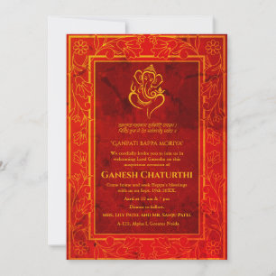 Ganesh Chaturthi Puja Einladung