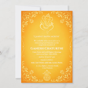 Ganesh Chaturthi Puja Einladung