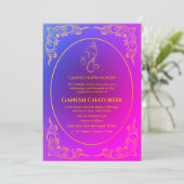 Ganesh Chaturthi Puja Einladung (Stehend Vorderseite)