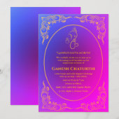 Ganesh Chaturthi Puja Einladung (Vorne/Hinten)