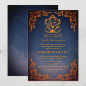 Ganesh Chaturthi Puja Einladung (Vorne/Hinten)