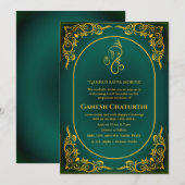 Ganesh Chaturthi Puja Einladung (Vorne/Hinten)