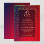 Ganesh Chaturthi Puja Einladung (Vorne/Hinten)