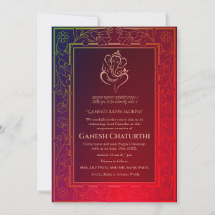 Ganesh Chaturthi Puja Einladung